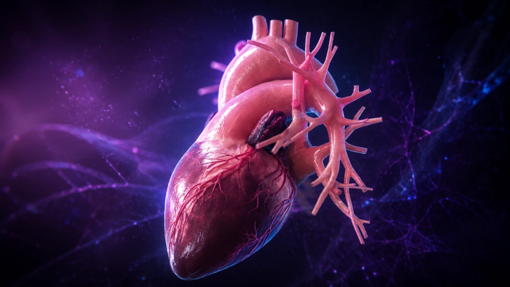 Three-dimensional heart visualization from Infuse Medical's medical animation portfolio