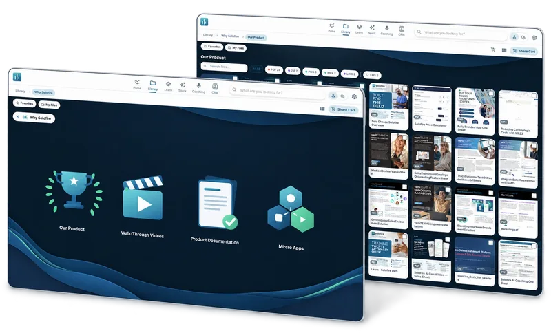 SoloFire library organized by folder, with every approved file cached on the device