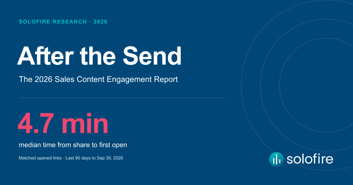 After the Send: The 2026 Sales Content Engagement Report cover