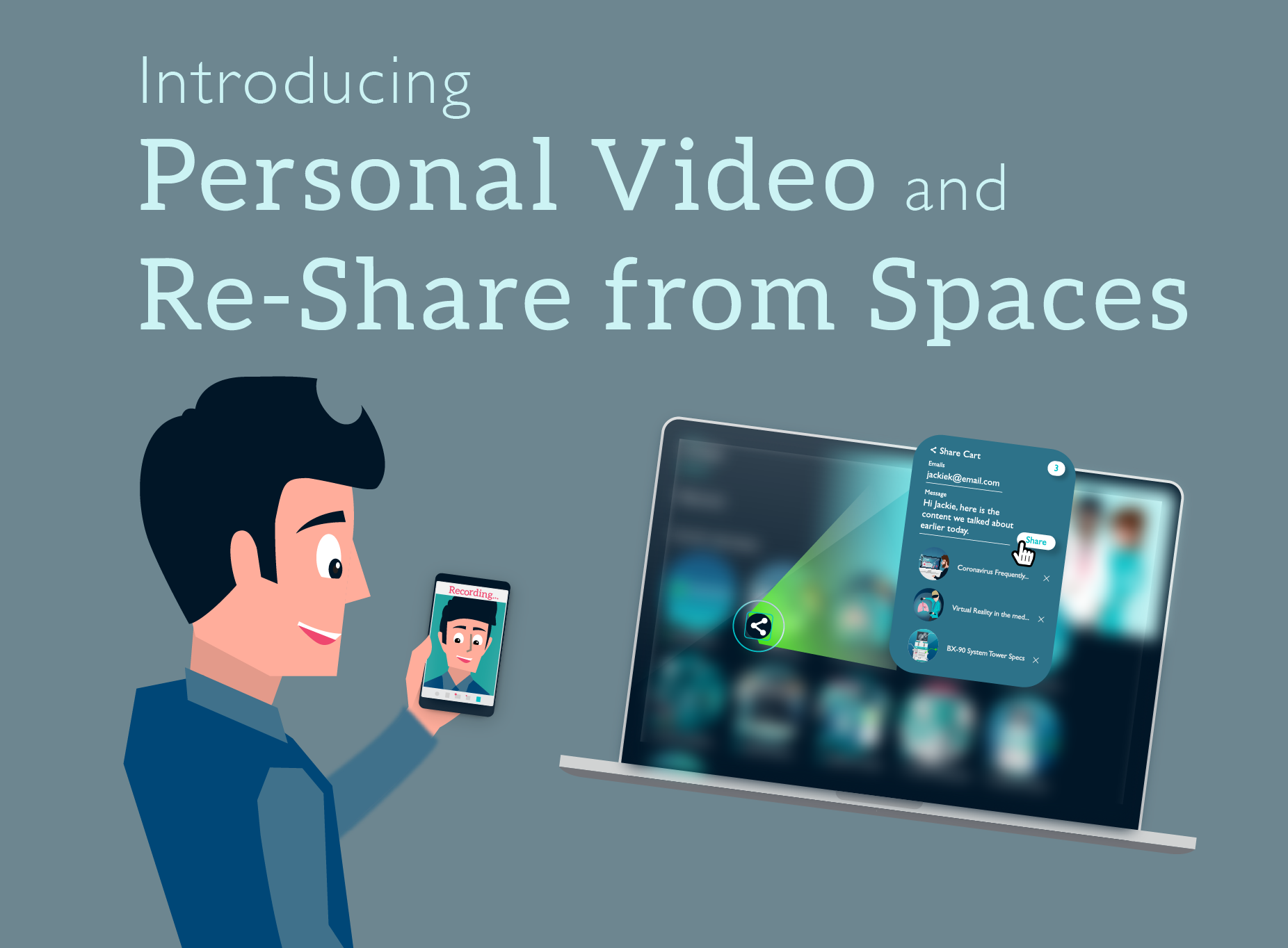 personal videos and resharing from Spaces