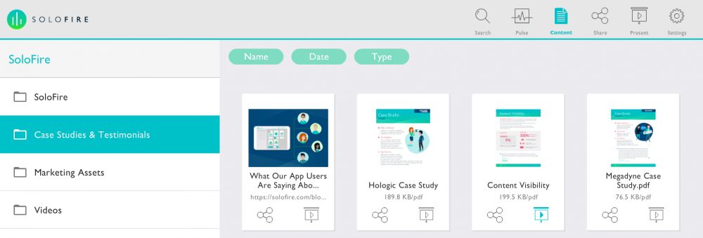 create a presentation content how to create a presentation within the SoloFire sales app